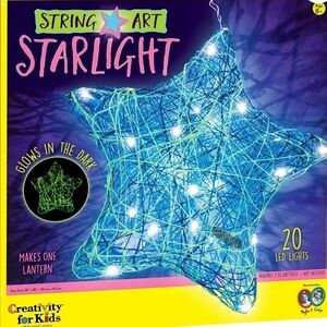 Star String Art Lantern Kit Glow in the Dark LED Light Craft Kids Creativity